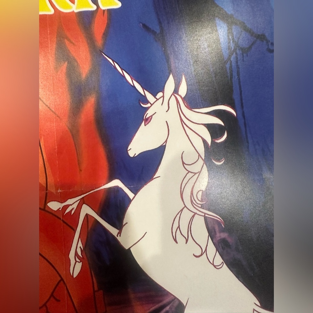 Vintage The Last Unicorn Poster - White, Red, Blue, Purple, Yellow - Picture 13 of 16